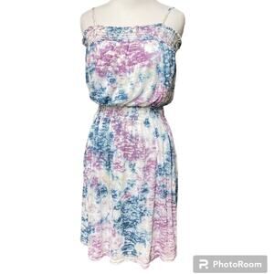 Stetson Dress Pink Blue Tie Dye NWT NEW Spaghetti Strap Sundress Vacation Travel